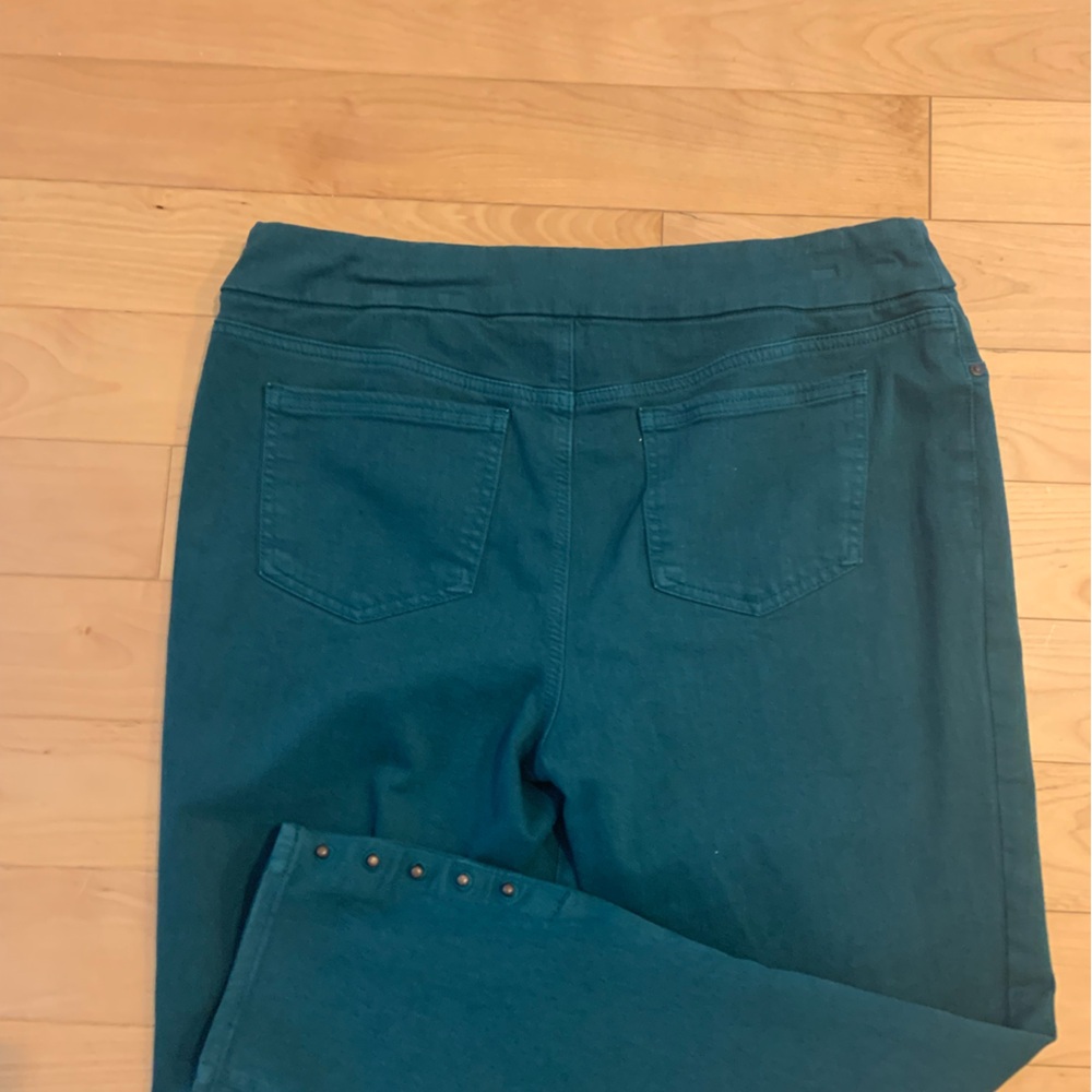 Chico's Deep Teal Straight Leg Pants - Picture 5 of 6